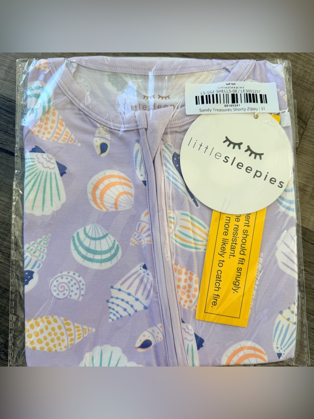 Little Sleepies Sandy Treasures Shorty Zippy 3T